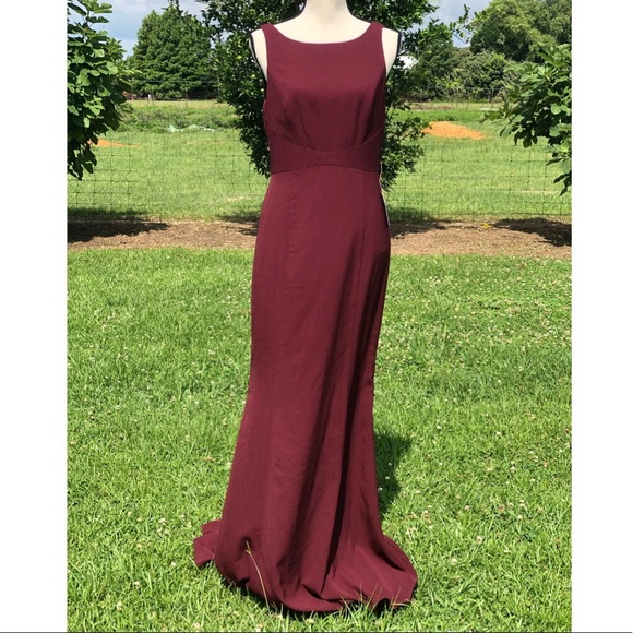 Amsale Dresses & Skirts - Amsale Ruby Joelle Low Back Crepe Gown - Sz10
